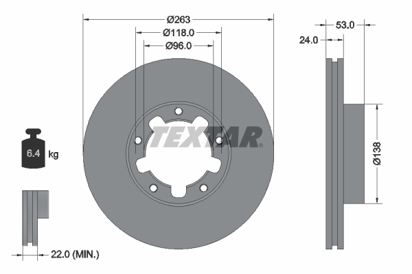 TEXTAR 92174603 PRO Bremsscheibe