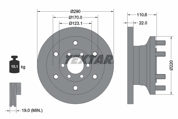 TEXTAR 93175400 Bremsscheibe
