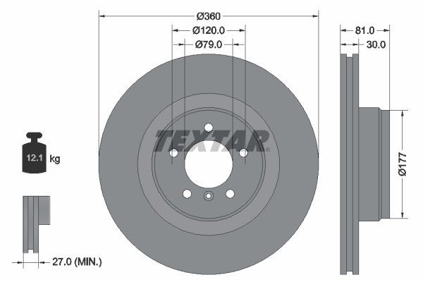 TEXTAR 92178403 PRO Bremsscheibe