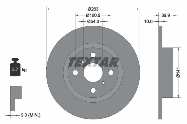 TEXTAR 92179303 PRO Bremsscheibe