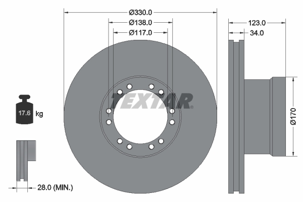 TEXTAR 93187700 Bremsscheibe