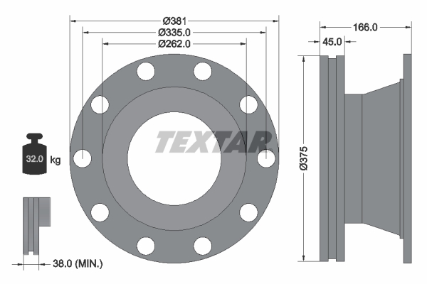 TEXTAR 93192500 Bremsscheibe