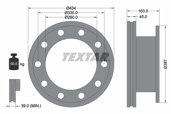 TEXTAR 93193000 Bremsscheibe