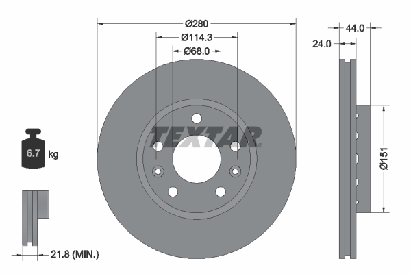 TEXTAR 92195505 PRO+ Disc...