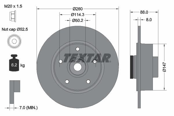 TEXTAR 92196003 PRO Bremsscheibe