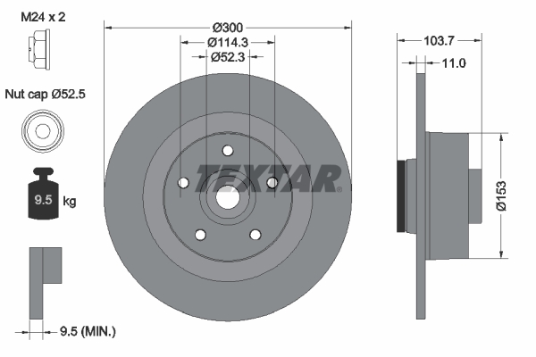 TEXTAR 92196103 PRO Bremsscheibe