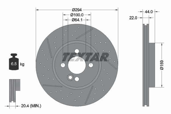 TEXTAR 92196703 PRO Bremsscheibe
