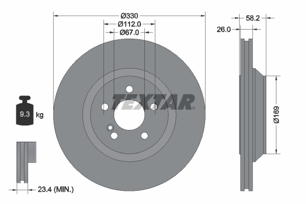 TEXTAR 92197903 PRO Bremsscheibe