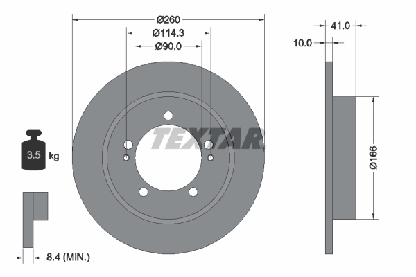 TEXTAR 92198103 PRO Bremsscheibe