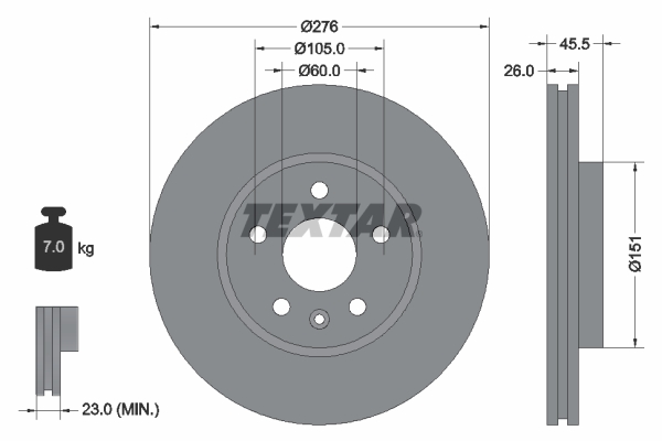 TEXTAR 92198903 PRO Disc frana