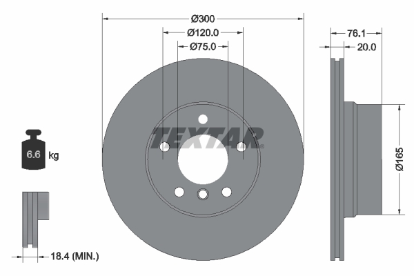 TEXTAR 92199503 PRO Bremsscheibe