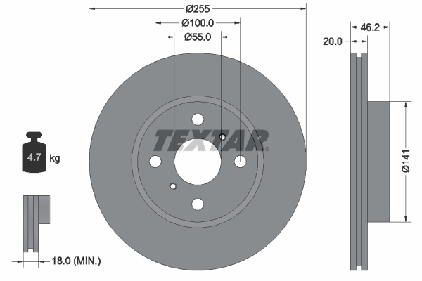 TEXTAR 92199900 Brake Disc...