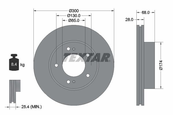TEXTAR 92203003 PRO Bremsscheibe