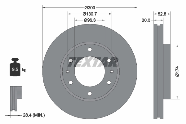 TEXTAR 92203800 Brake Disc...