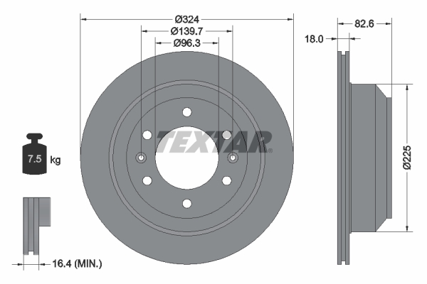 TEXTAR 92203900 Brake Disc...