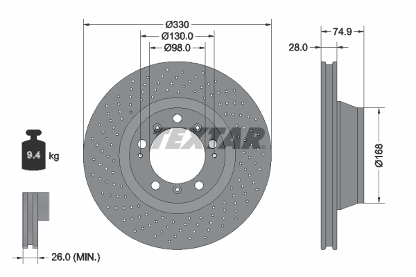 TEXTAR 92218905 PRO+ Bremsscheibe