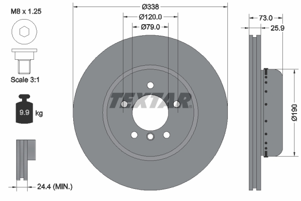 TEXTAR 92219725 PRO+ Bremsscheibe