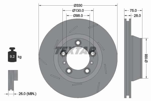 TEXTAR 92220607 PRO+ Bremsscheibe