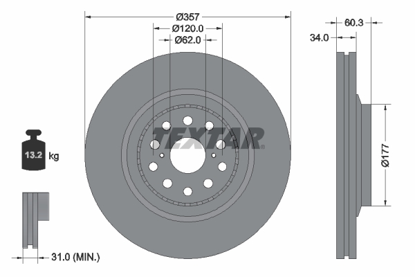 TEXTAR 92224203 PRO Bremsscheibe