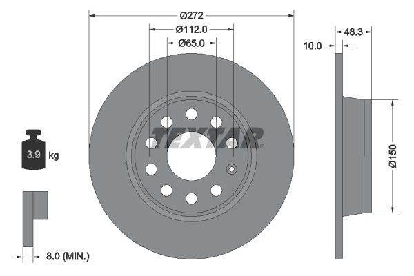 TEXTAR 92224903 PRO Bremsscheibe