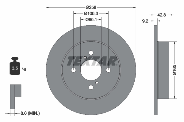 TEXTAR 92227903 PRO Bremsscheibe