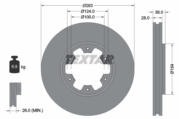 TEXTAR 92228400 Bremsscheibe