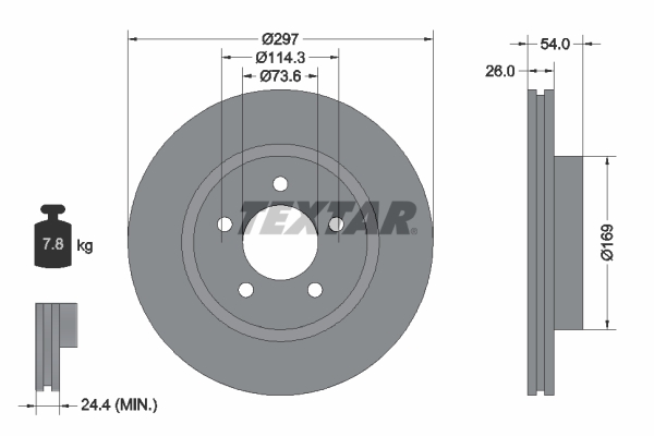 TEXTAR 92230003 PRO Bremsscheibe