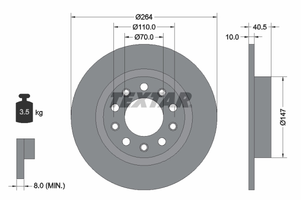 TEXTAR 92230203 PRO Bremsscheibe