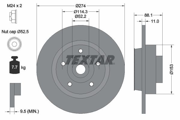 TEXTAR 92232603 PRO Bremsscheibe