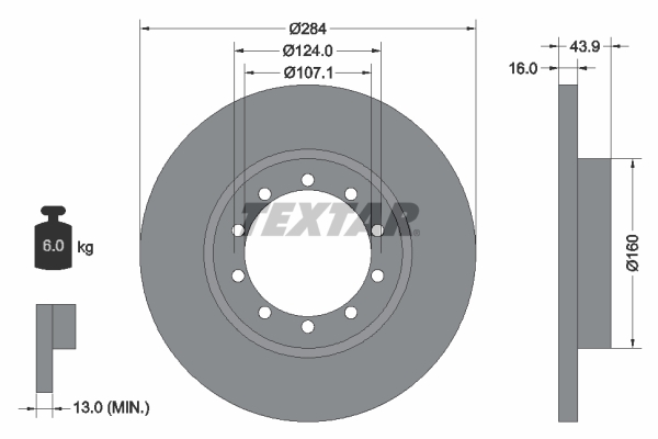 TEXTAR 93242500 Bremsscheibe
