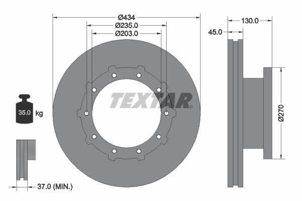 TEXTAR 93243400 Bremsscheibe