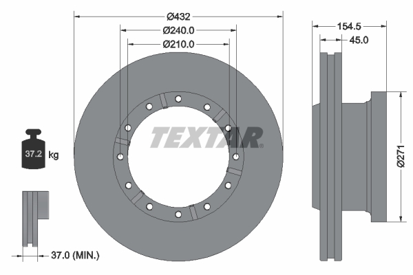 TEXTAR 93253000 Bremsscheibe