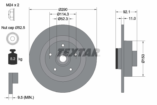 TEXTAR 92254103 PRO Brake...