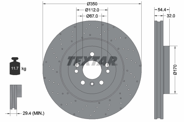 TEXTAR 92254405 PRO+ Disc...