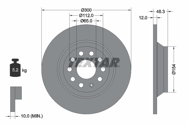 TEXTAR 92255403 PRO Disc frana