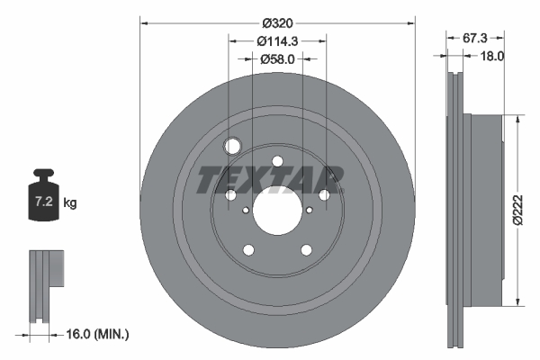 TEXTAR 92255903 PRO Bremsscheibe