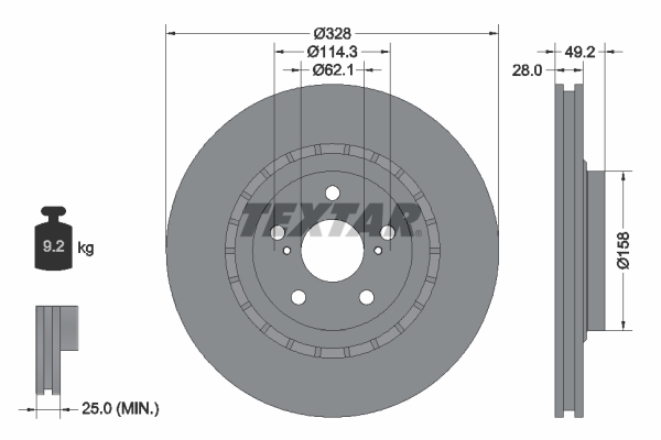 TEXTAR 92259405 PRO+ Disc...