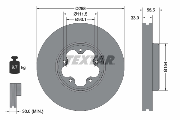 TEXTAR 93260603 PRO Disc frana