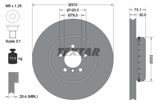 TEXTAR 92265325 PRO+ Bremsscheibe