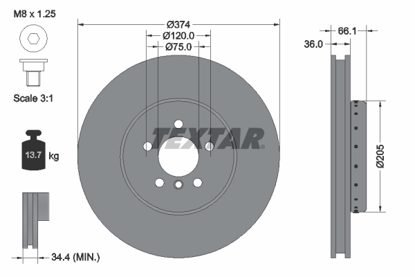 TEXTAR 92266125 PRO+ Brake...