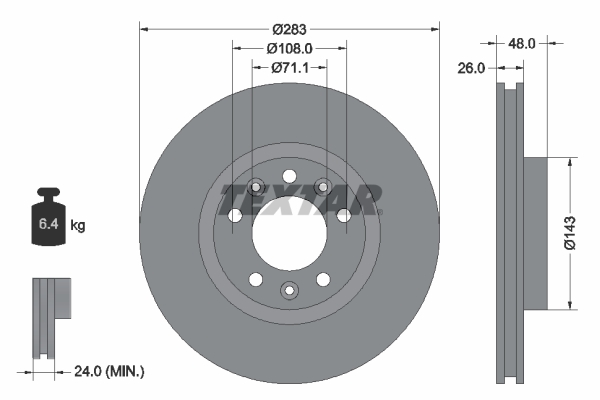 TEXTAR 92267203 PRO Disc frana