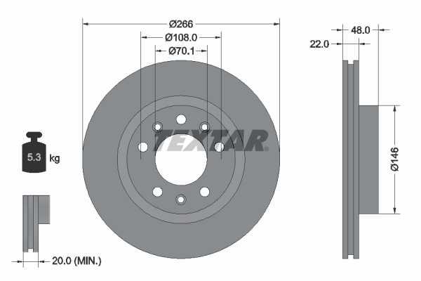 TEXTAR 92269003 PRO Bremsscheibe