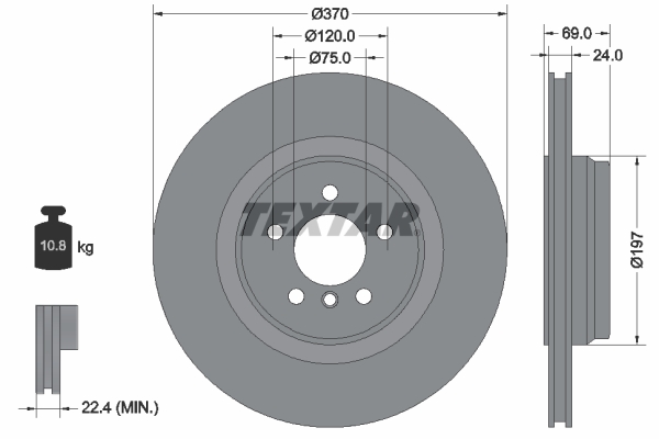 TEXTAR 92270003 PRO Bremsscheibe