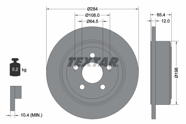 TEXTAR 92270303 PRO Bremsscheibe
