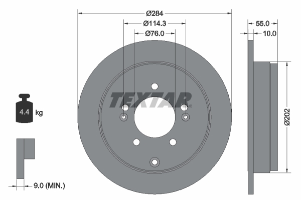 TEXTAR 92271003 PRO Bremsscheibe