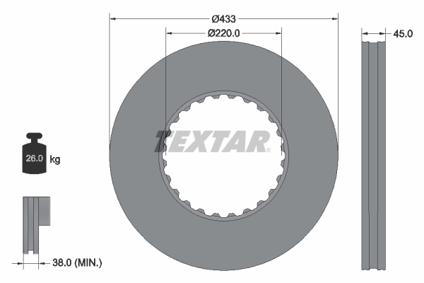 TEXTAR 93272000 Bremsscheibe