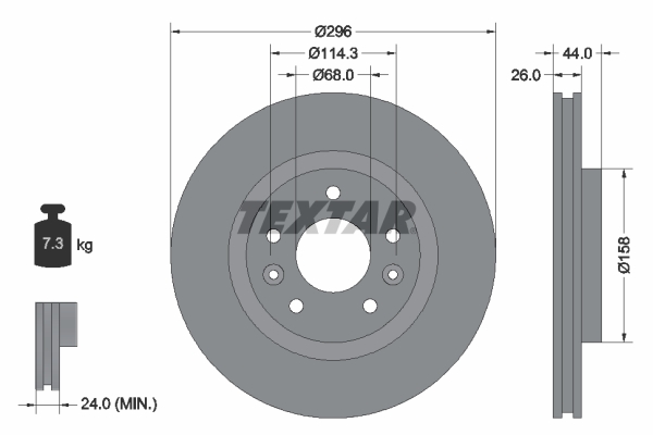 TEXTAR 92274203 féktárcsa