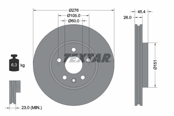 TEXTAR 92277103 PRO Disc frana