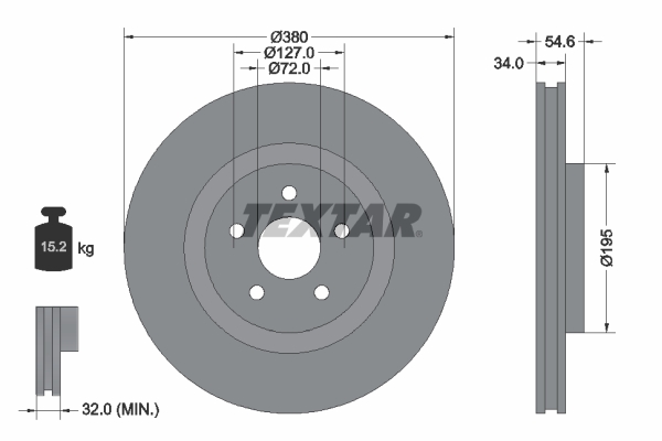 TEXTAR 92281905 PRO+ Bremsscheibe