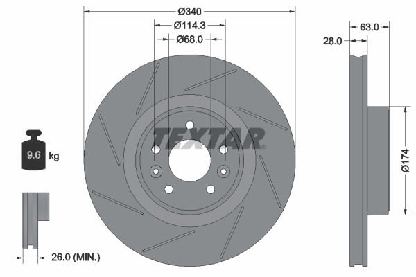 TEXTAR 92282205 PRO+ Bremsscheibe